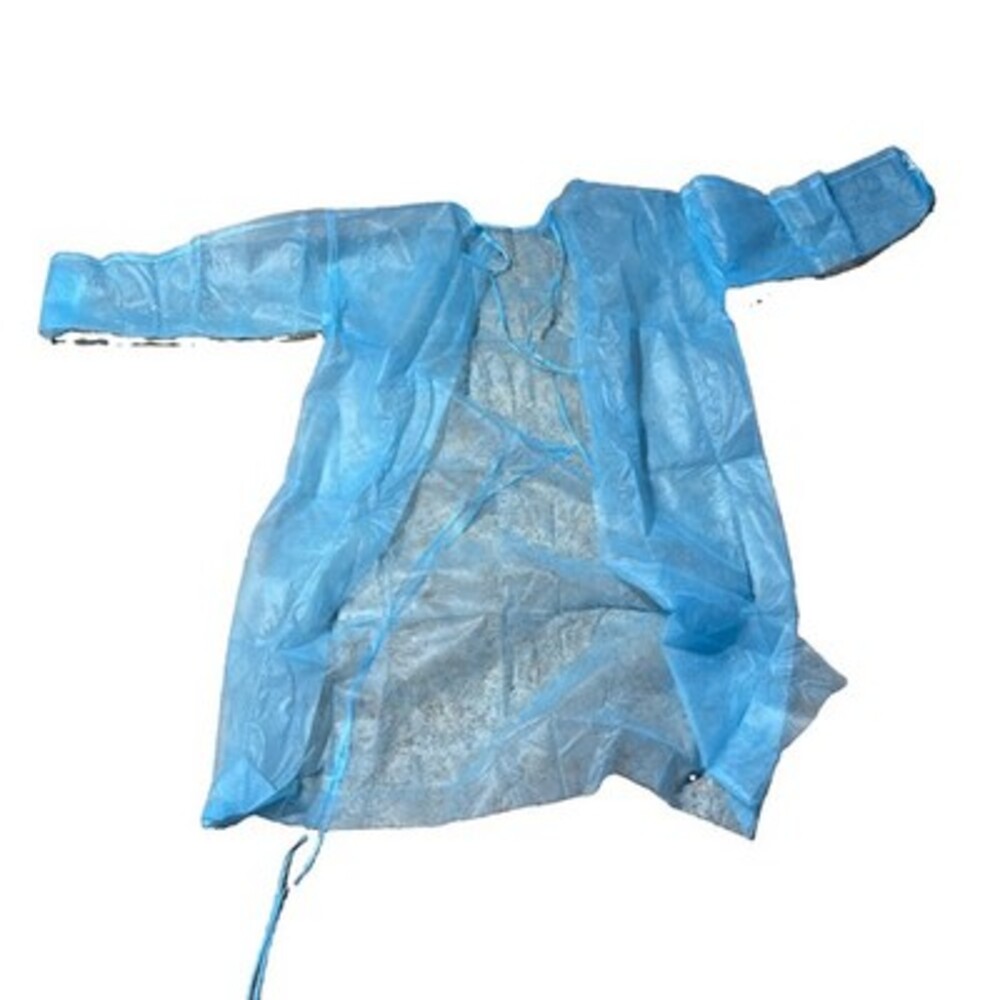 10 Pack Disposable Blue Gowns Non Woven Protective Apron Smock Painting Craft